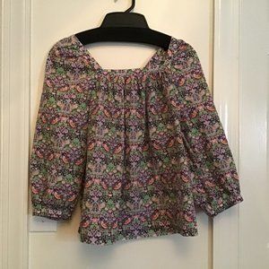 Liberty Puff Sleeve Top; Size 0